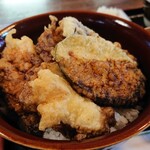 Teuchi Soba Yamato - ミニ生ゆば天丼