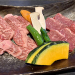 Nijiiro Biyori - 黒毛和牛のサーロインと国産牛ヒレ肉の２種盛り