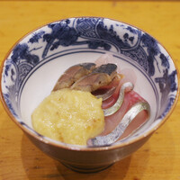 鮨 なかがわ - シマアジとイワシの柚子胡椒酢味噌