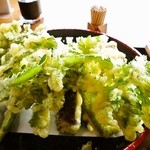 農家そば屋 - 野菜天「あっぷ図」