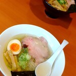 麺’ｓ 菜ヶ蔵 - 新得地鶏塩黒醤油大盛り