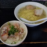 塩そば専門店 桑ばら - 昆布〆カサゴとタイ丼とカサゴ出汁の塩かけそば