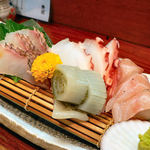 酔 - 刺身３点盛り(真鯛、タコ、メジナ、イカ)