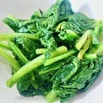 カフェテリア タベルナ ヤヨイ - 「本日の定食」●ほうれん草おひたしは味がついてて、うっすら土っぽくていいのミャ