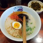 Ramen Tai - 熊本ラーメンとミニ高菜ご飯