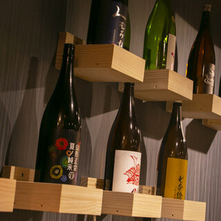 從全國各地嚴格挑選的日本酒◆也準備了稀有的品牌