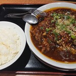 横浜中華街 景珍樓 - 牛肉の山椒唐辛子煮とライス