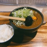 吉宗 - カレーうどん、卵、ネギ増量、ご飯