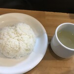 ハマテキ - 220615水　神奈川　ハマテキ　大盛りライス＆スープ