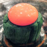 じとっこ組合 - 「にら釜玉：宮崎県西都市のにらを使用。シャキシャキして、旨みが強く、甘～い♪