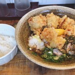 ゆうすけ - とり天うどんセット冷