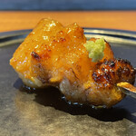 炭焼 おかげさん - 伊達鶏皮付首