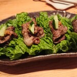 盆栽茶屋 - 和牛レタス巻き