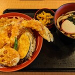 久兵衛屋 - 一本穴子天丼セット大盛989円クーポン100円引