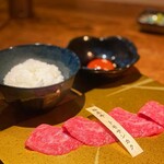 Homemade sauce for good luck with sukiyaki and red egg sauce