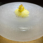 隼 - 爽酸～マイヤーレモン(レモンとオレンジの掛け合わせ)のグラニテ　果肉のせ