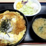 松乃家 - かつ丼590　　　　　　　　ポテサラセット110円