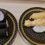 はま寿司 - まぐろたたき巻、えび天、どちらも100円