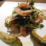 Casa Osano - 甲州ワインビーフのタリアータ、季節の焼き野菜添え２０１３，３