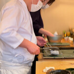 登喜和鮨 - 赤ムツは直前で皮目を炭炙り！