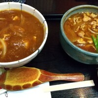日本橋 やぶ久 - ミニカレー丼、ミニカレー南蛮そばセット 1,100円 ♪