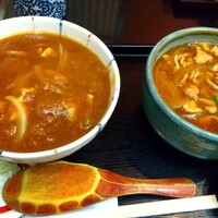 日本橋 やぶ久 - ミニカレー丼、ミニカレー南蛮そばセット 1,100円 ♪