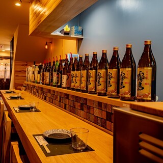 We have a large selection of shochu from Miyazaki Prefecture. Try some Japanese sake mixed with homemade dashi stock.