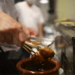 鳥田中 - タレは甘さを抑えたさらりとしたテクスチャー✨