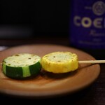 鳥田中 - ズッキーニ。火傷注意