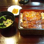 Edomae Unagi Kamameshi Edosada - うな重２４８０円肝吸い、奈良漬け付き