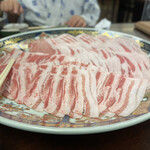 湯元 湧駒荘 - 夕食の豚しゃぶ