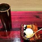 島津 - 黄金一番茶と塩ミルクジェラート