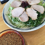 広島つけ麺 笑也  - つけツユは珍しく中辛にしたが 大辛の方が