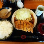 Tonkatsu Santa - ポークソテー、ごはん(大盛り)、なめこ汁