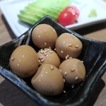 Taishuusakaba Ikeruya - うずらの卵醤油漬け￥178