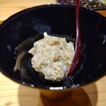 鮨 よし田 - 毛がにご飯(出汁)