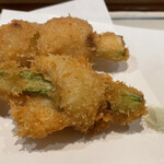 鮨 波づき - アスパラとひらめのカツレツ