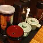 会津ラーメン 和 - 卓上調味料