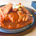 スパゲッティハウス シェフ - このはみ出て焦げたソースが何気に絶品