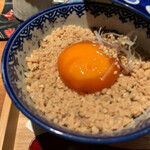 炭焼 おかげさん - 鶏そぼろ丼で〆です。