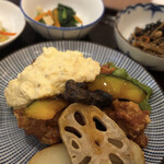 Sachi Fukuya Cafe - チキン南蛮とたっぷり温野菜定食