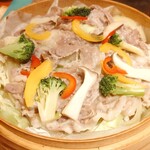 Yuuzen - 蒸物 三元豚と彩り野菜のせいろ蒸し