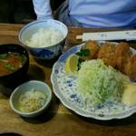 とんかつ ゆたか - カキフライ定食