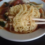 天宝 - 和風スタミナピリ辛らーめん　880円　麺アップ