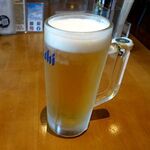 Momijitei - 生ビール（594円、宿泊者は297円）