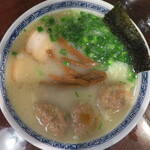 徒歩徒歩亭 - 雲呑麺（塩味）/アップ