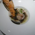 タニーチャ - 魚料理：青のりのスープ（ウチワエビ、ホウボウ、ハマグリ）(2013.3)