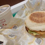 マクドナルド - チキンクリスプマフィンのコンビ　アイスコーヒーブラック