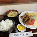 あお木 - 網焼き定食 3枚