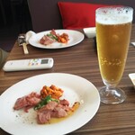 グリルキング - 前菜  豚タンハム  鶏レバーの低温調理   クリームチーズチャンジャ 